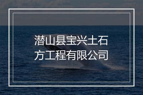 潜山县宝兴土石方工程有限公司
