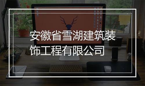 安徽省雪湖建筑装饰工程有限公司