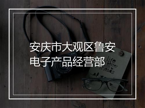 安庆市大观区鲁安电子产品经营部