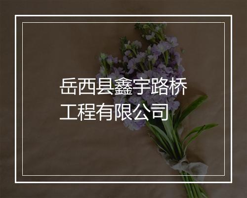 岳西县鑫宇路桥工程有限公司