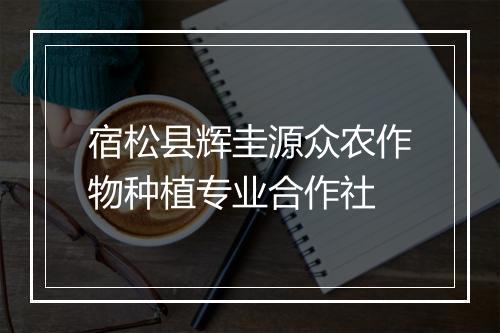 宿松县辉圭源众农作物种植专业合作社