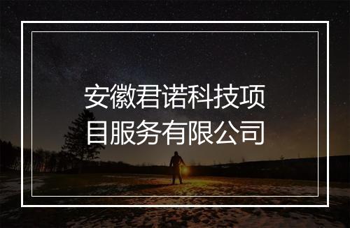 安徽君诺科技项目服务有限公司