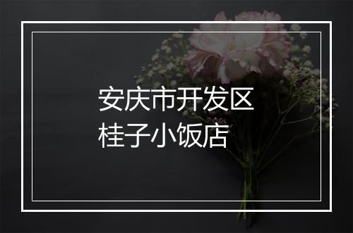 安庆市开发区桂子小饭店