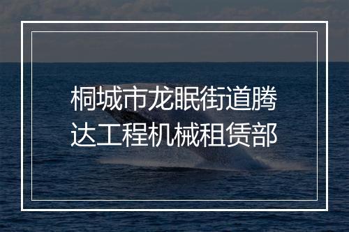 桐城市龙眠街道腾达工程机械租赁部