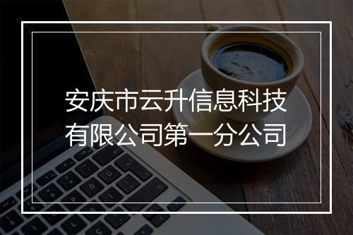 安庆市云升信息科技有限公司第一分公司