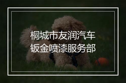 桐城市友润汽车钣金喷漆服务部