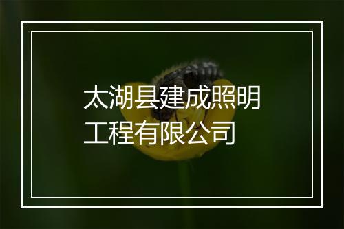 太湖县建成照明工程有限公司