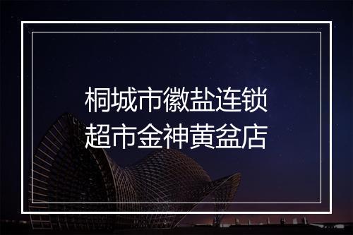 桐城市徽盐连锁超市金神黄盆店