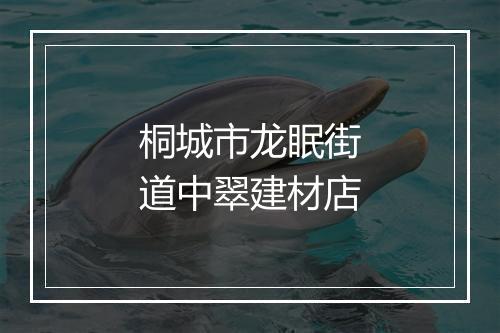 桐城市龙眠街道中翠建材店