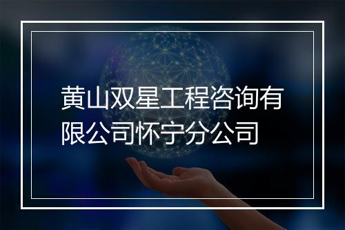 黄山双星工程咨询有限公司怀宁分公司