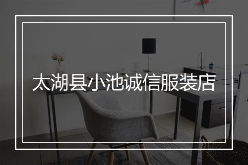 太湖县小池诚信服装店