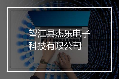 望江县杰乐电子科技有限公司