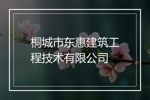 桐城市东惠建筑工程技术有限公司