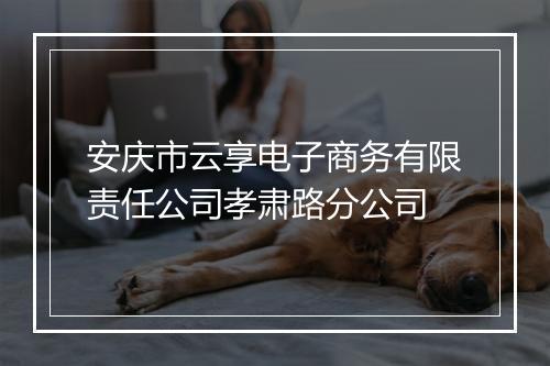 安庆市云享电子商务有限责任公司孝肃路分公司