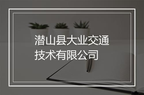 潜山县大业交通技术有限公司