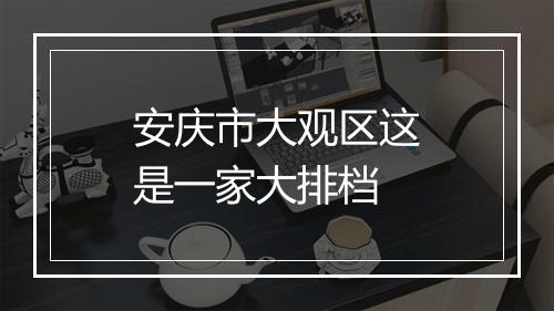 安庆市大观区这是一家大排档