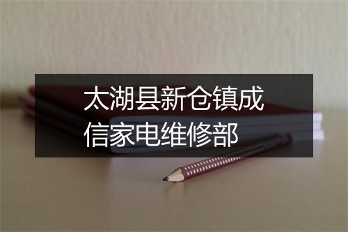 太湖县新仓镇成信家电维修部