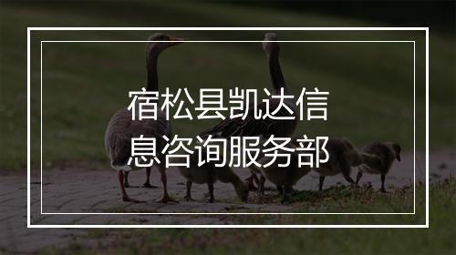 宿松县凯达信息咨询服务部