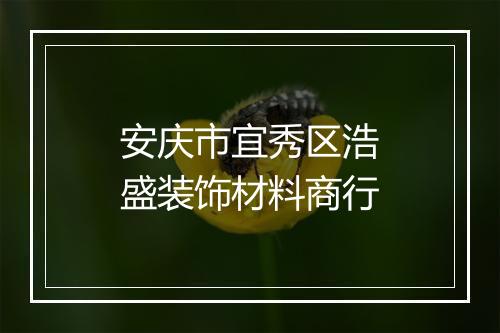 安庆市宜秀区浩盛装饰材料商行
