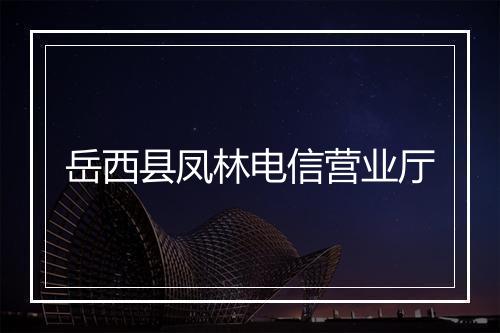 岳西县凤林电信营业厅