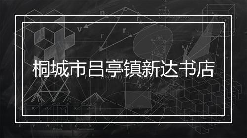 桐城市吕亭镇新达书店