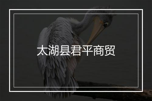 太湖县君平商贸