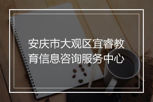 安庆市大观区宜睿教育信息咨询服务中心