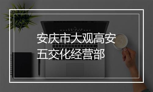 安庆市大观高安五交化经营部