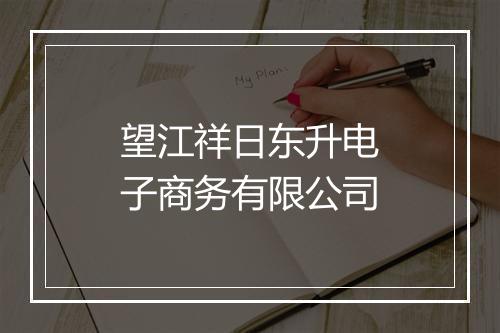 望江祥日东升电子商务有限公司