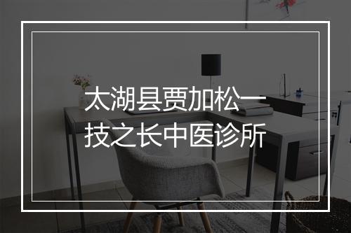 太湖县贾加松一技之长中医诊所