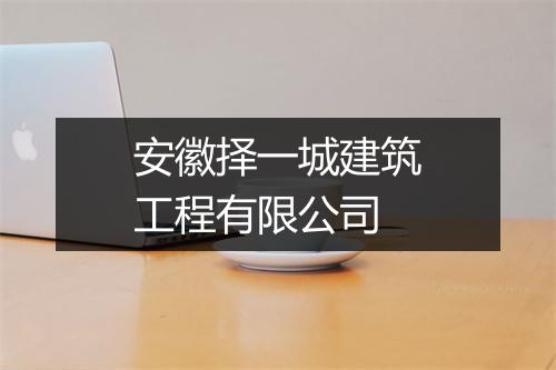 安徽择一城建筑工程有限公司