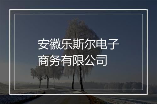 安徽乐斯尔电子商务有限公司