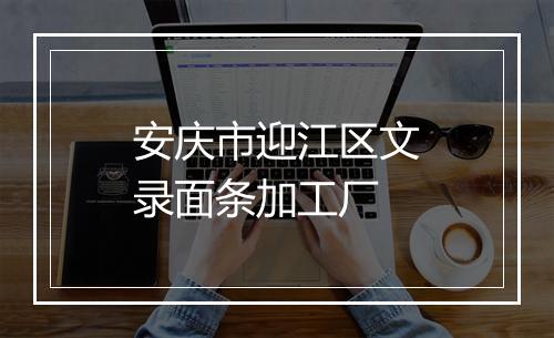安庆市迎江区文录面条加工厂