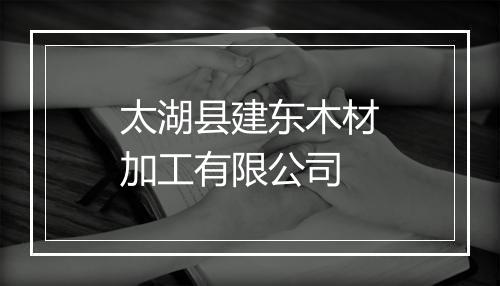 太湖县建东木材加工有限公司