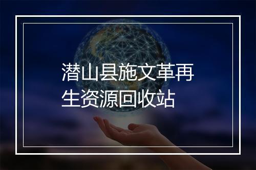 潜山县施文革再生资源回收站