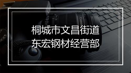 桐城市文昌街道东宏钢材经营部