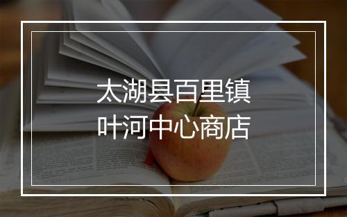太湖县百里镇叶河中心商店
