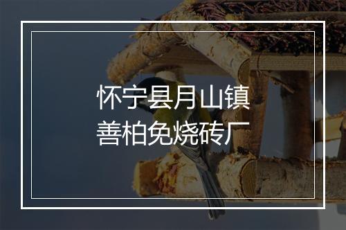 怀宁县月山镇善柏免烧砖厂