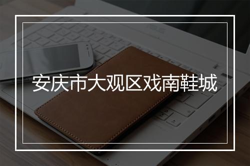 安庆市大观区戏南鞋城