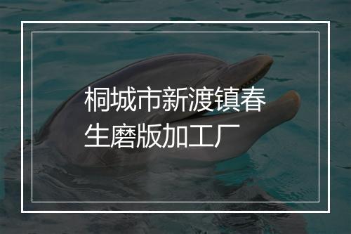 桐城市新渡镇春生磨版加工厂