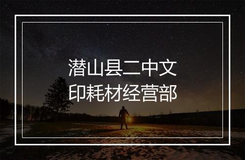 潜山县二中文印耗材经营部