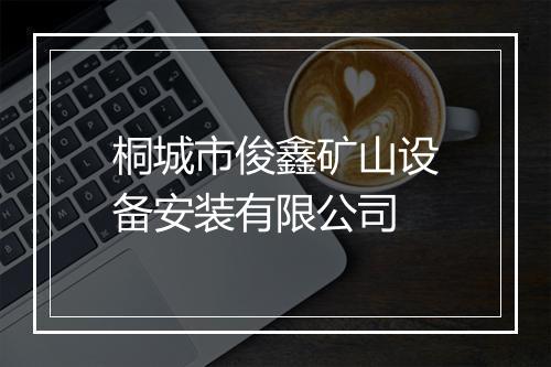 桐城市俊鑫矿山设备安装有限公司