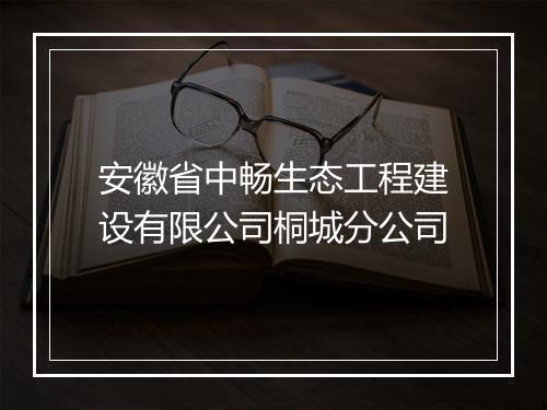 安徽省中畅生态工程建设有限公司桐城分公司