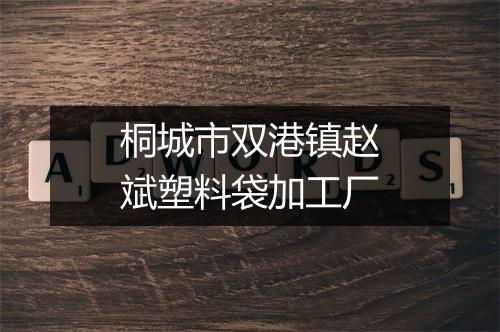 桐城市双港镇赵斌塑料袋加工厂