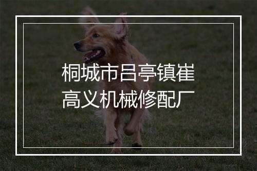 桐城市吕亭镇崔高义机械修配厂
