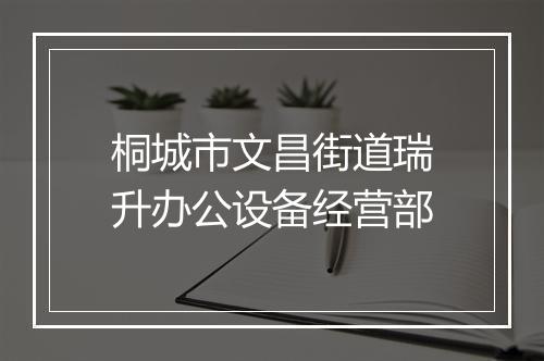 桐城市文昌街道瑞升办公设备经营部