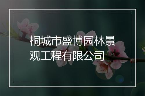桐城市盛博园林景观工程有限公司