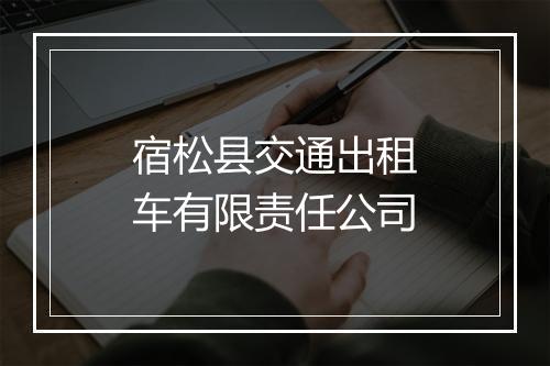 宿松县交通出租车有限责任公司