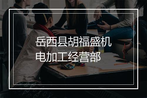 岳西县胡福盛机电加工经营部