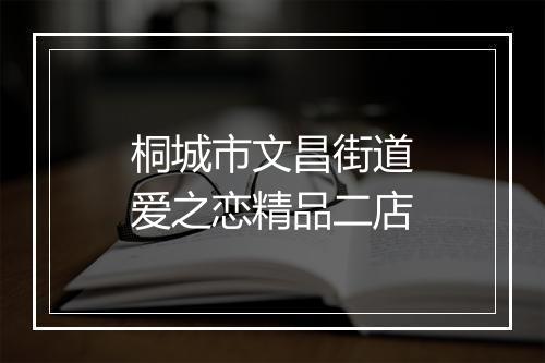 桐城市文昌街道爱之恋精品二店